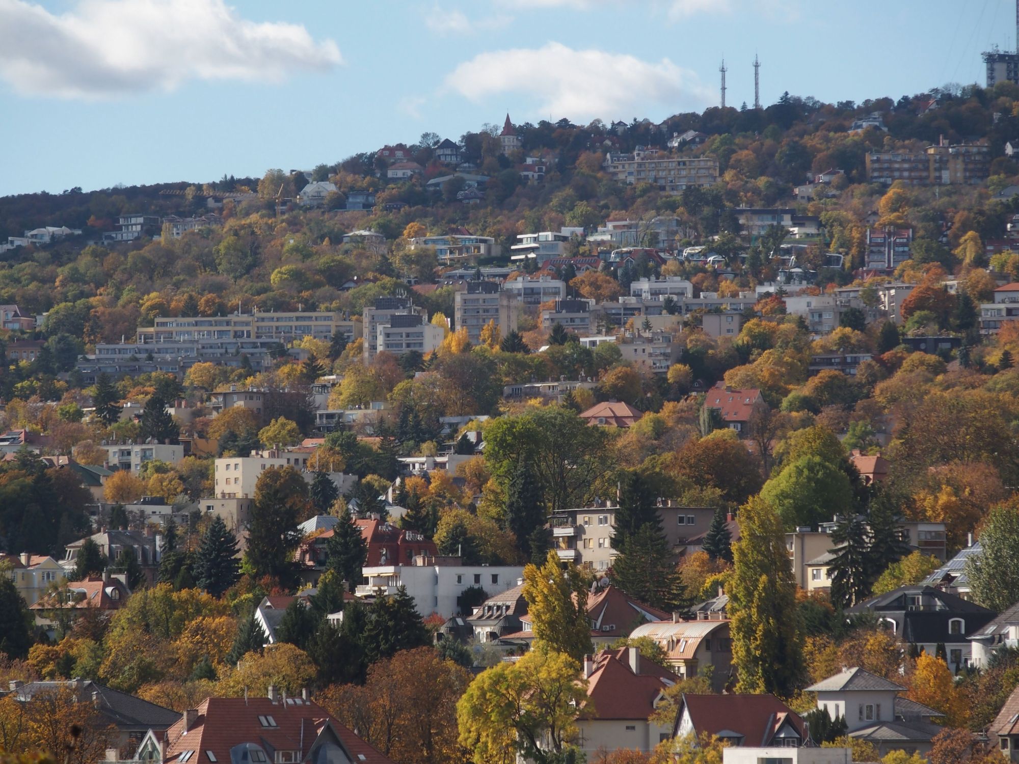 The wooded hills of Hegyvidék, District XII, Budapest
